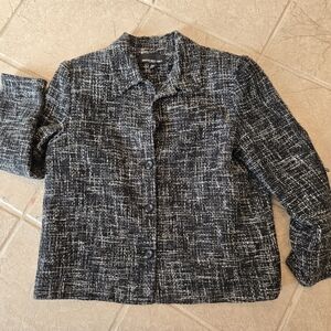 Vtg Black Boucle' Boxy Jacket MP Briggs NY